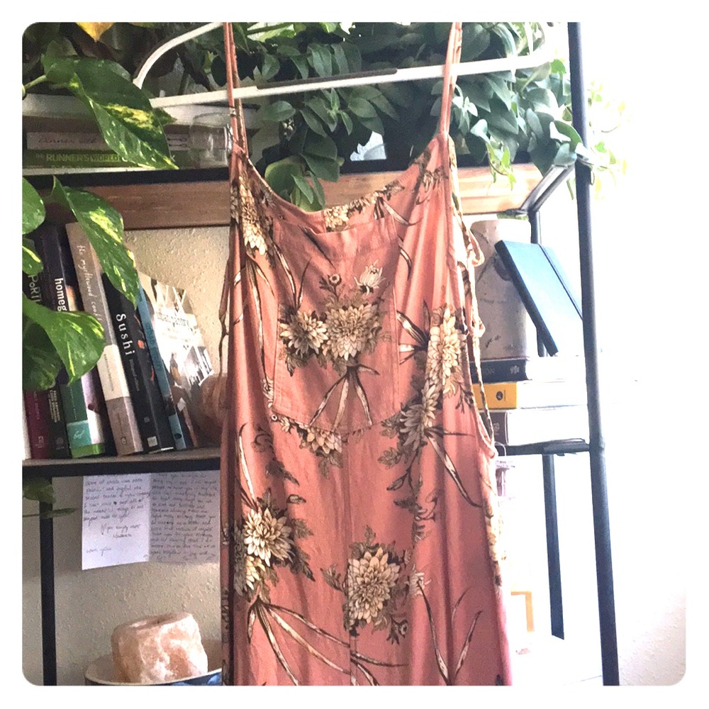 Pink floral jumpsuit Urban Outfitters